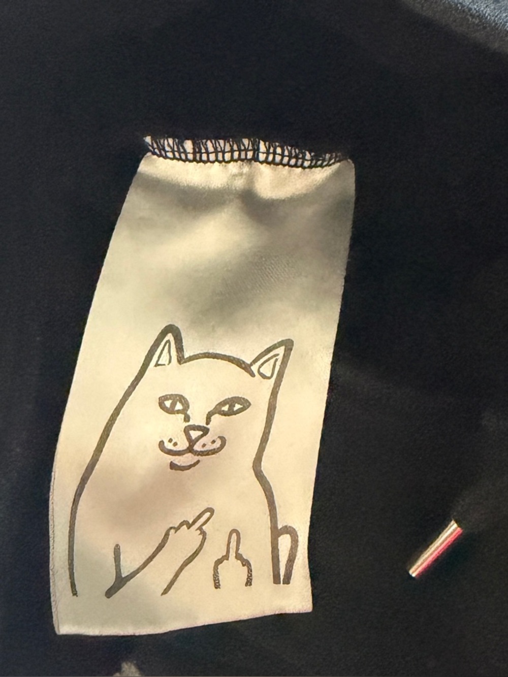 Ripndip Black Sweatpants with Pink & Yellow Butterfly Cat and White Daisy Print - Picture 8 of 9